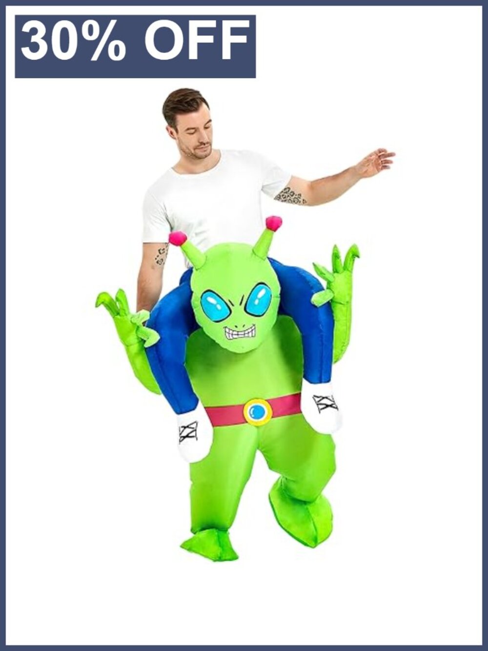 Inflatable Alien Costume Adult Blow Up Suit Ride On Halloween
